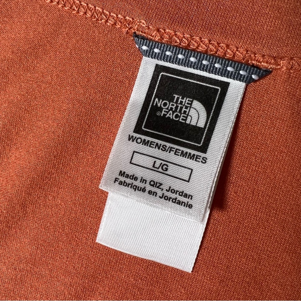 North Face Orange Floral Long Sleeve T-Shirt Large - Picture 10 of 12